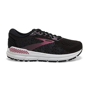 Brooks Addiction GTS 15 Women's Road Running Shoes Black / Pink / White | USA-308216