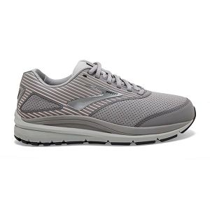 Brooks Addiction Walker Suede Women's Walking Shoes Grey / Pink / White | USA-654897