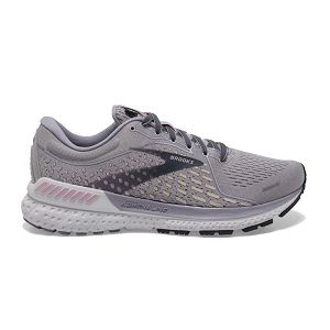 Brooks Adrenaline GTS 21 Women's Road Running Shoes Grey / Purple | USA-963710