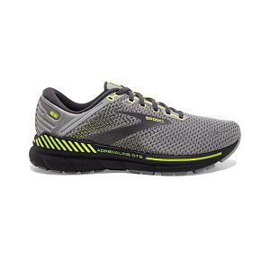 Brooks Adrenaline GTS 22 Men's Road Running Shoes Grey / Yellow / Black | USA-765824