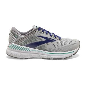 Brooks Adrenaline GTS 22 Women's Road Running Shoes Grey / Blue / Green | USA-187624