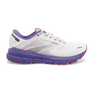 Brooks Adrenaline GTS 22 Women's Road Running Shoes White / Coral / Purple | USA-231740