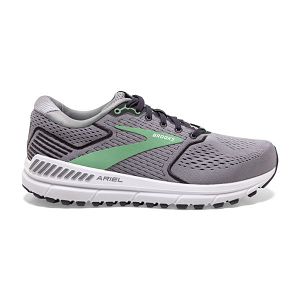 Brooks Ariel 20 Women's Road Running Shoes Grey / Black / Green | USA-231805