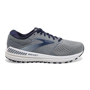 Brooks Beast 20 Men's Road Running Shoes Grey / Blue / White | USA-824173