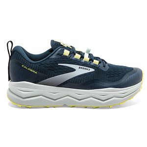 Brooks Caldera 5 Women's Trail Running Shoes Blue / Grey / Yellow | USA-658713