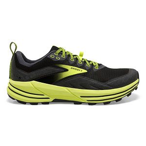 Brooks Cascadia 16 Men's Trail Running Shoes Black / Yellow | USA-47168