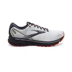 Brooks Ghost 14 Men's Road Running Shoes Grey / Black / Orange | USA-183574