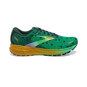 Brooks Ghost 14 Men's Road Running Shoes Green / Black / Gold | USA-279863