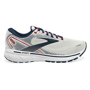 Brooks Ghost 14 Men's Road Running Shoes Grey / Navy / White | USA-58429