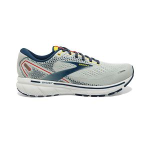 Brooks Ghost 14 Men's Road Running Shoes Grey / Navy / White | USA-741935