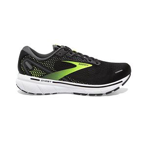 Brooks Ghost 14 Men's Road Running Shoes Black / Yellow / White | USA-892437