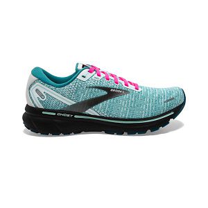 Brooks Ghost 14 Women's Road Running Shoes White / Black / Blue | USA-36248