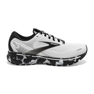 Brooks Ghost 14 Women's Road Running Shoes White / Grey / Black | USA-537240