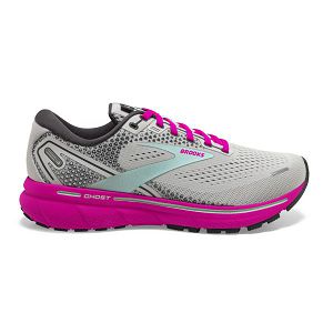 Brooks Ghost 14 Women's Road Running Shoes Grey / Pink / Blue | USA-729685