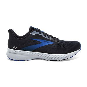 Brooks Launch 8 Men's Road Running Shoes Black / Grey / Blue | USA-486327