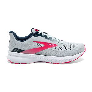 Brooks Launch 8 Women's Road Running Shoes Grey / Pink / White | USA-745968