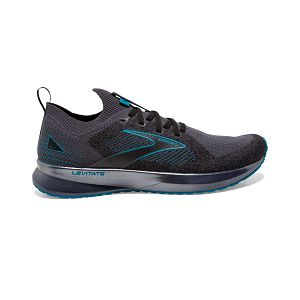 Brooks Levitate StealthFit 5 Men's Road Running Shoes Black / Turquoise | USA-516723