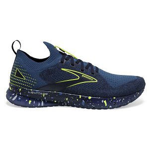 Brooks Levitate StealthFit 5 Men's Road Running Shoes Blue / Black / Yellow | USA-794825