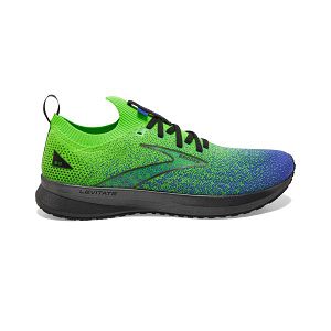 Brooks Levitate StealthFit 5 Men's Road Running Shoes Green / Black / Blue | USA-85763