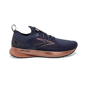 Brooks Levitate StealthFit 5 Women's Road Running Shoes Navy / Gold | USA-341265