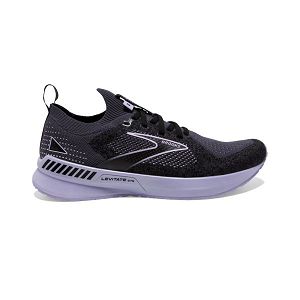 Brooks Levitate StealthFit GTS 5 Women's Road Running Shoes Black / Grey / Purple | USA-790142