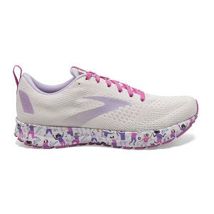 Brooks Revel 4 Women's Road Running Shoes White / Purple / Pink | USA-940735