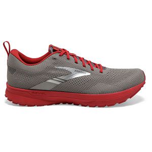 Brooks Revel 5 Men's Road Running Shoes Grey / Silver / Red | USA-326790