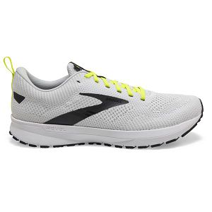 Brooks Revel 5 Men's Road Running Shoes White / Yellow / Black | USA-769823