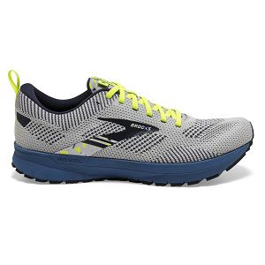 Brooks Revel 5 Men's Road Running Shoes Grey / Yellow / Blue | USA-813795