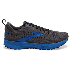 Brooks Revel 5 Men's Road Running Shoes Black / Grey / Blue | USA-913684