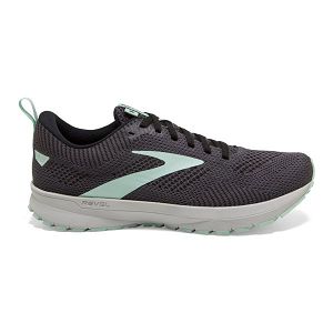 Brooks Revel 5 Women's Road Running Shoes Grey / Black / Green | USA-502417