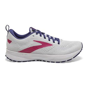 Brooks Revel 5 Women's Road Running Shoes White / Navy / Pink | USA-607395