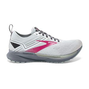 Brooks Ricochet 3 Women's Road Running Shoes White / Grey / Pink | USA-127836