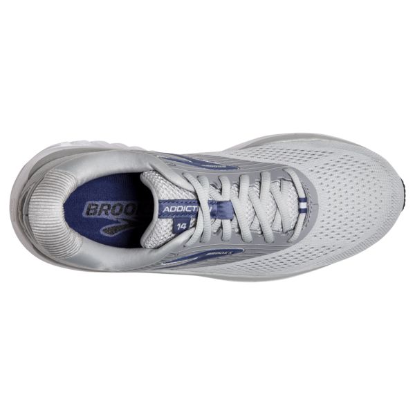 Brooks Addiction 14 Women's Road Running Shoes Grey / Blue / White | USA-691054