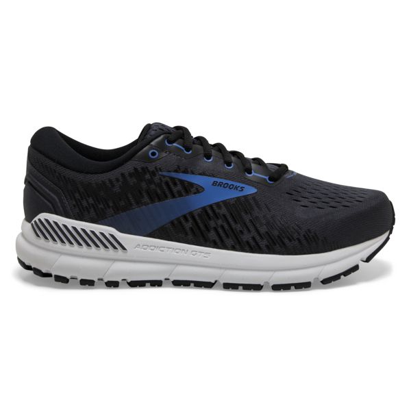 Brooks Addiction GTS 15 Men\'s Road Running Shoes Black / Blue / White | USA-920473