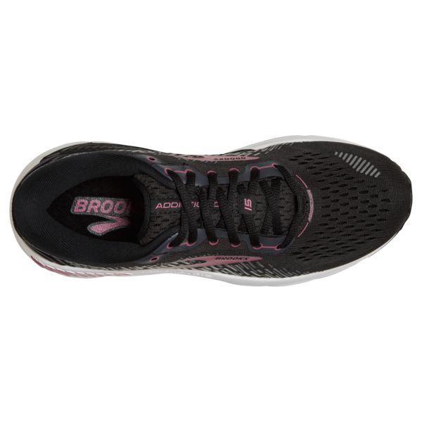 Brooks Addiction GTS 15 Women's Road Running Shoes Black / Pink / White | USA-308216