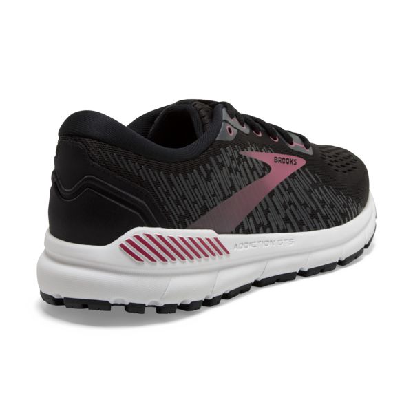 Brooks Addiction GTS 15 Women's Road Running Shoes Black / Pink / White | USA-308216