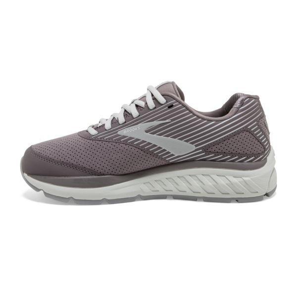 Brooks Addiction Walker Suede Women's Walking Shoes Grey / White | USA-387195