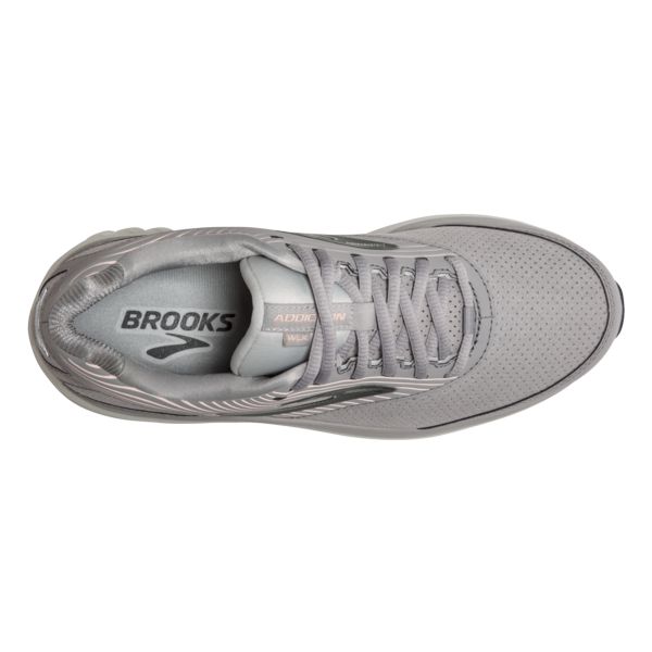 Brooks Addiction Walker Suede Women's Walking Shoes Grey / Pink / White | USA-654897