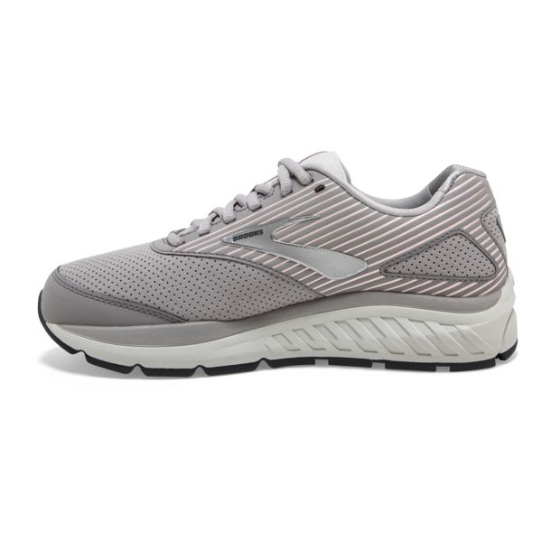 Brooks Addiction Walker Suede Women's Walking Shoes Grey / Pink / White | USA-654897