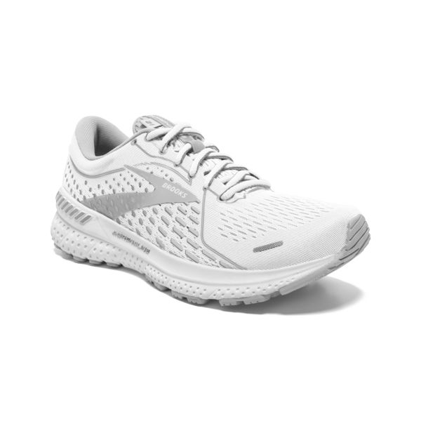 Brooks Adrenaline GTS 21 Women's Road Running Shoes White / Grey / Silver | USA-384270