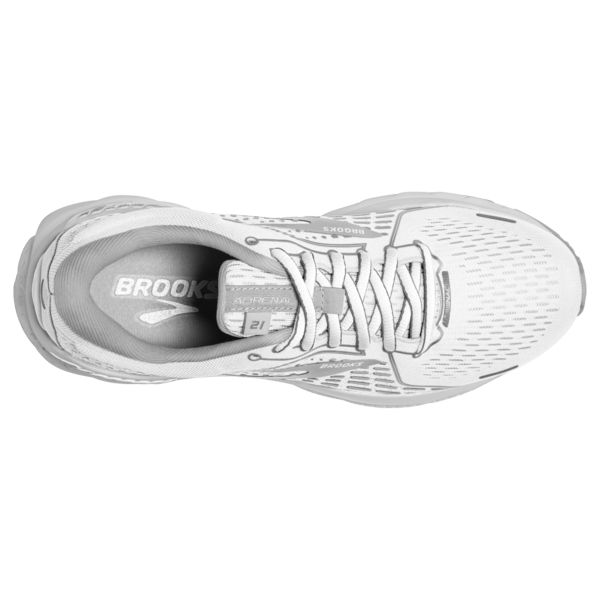 Brooks Adrenaline GTS 21 Women's Road Running Shoes White / Grey / Silver | USA-384270