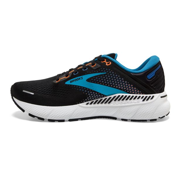 Brooks Adrenaline GTS 22 Men's Road Running Shoes Black / Blue / Orange | USA-106432