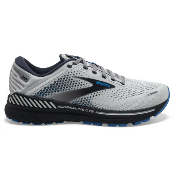 Brooks Adrenaline GTS 22 Men\'s Road Running Shoes Grey / Blue / Black | USA-182304