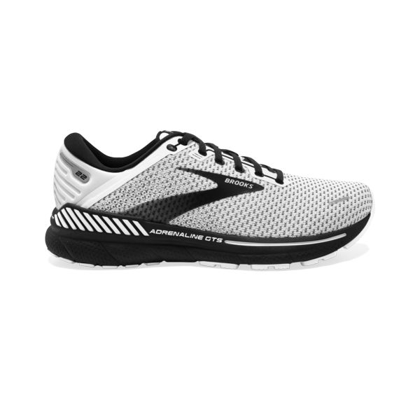 Brooks Adrenaline GTS 22 Men\'s Road Running Shoes White / Grey / Black | USA-197384