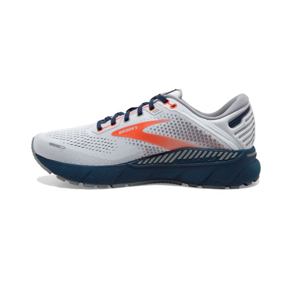 Brooks Adrenaline GTS 22 Men's Road Running Shoes Grey / Blue / Orange | USA-42976