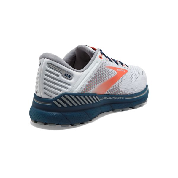 Brooks Adrenaline GTS 22 Men's Road Running Shoes Grey / Blue / Orange | USA-42976