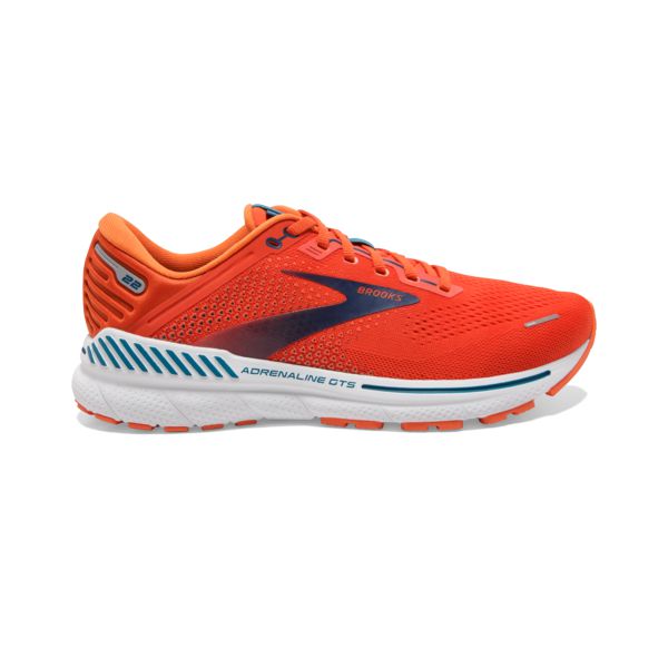 Brooks Adrenaline GTS 22 Men\'s Road Running Shoes Orange / Blue / White | USA-432051