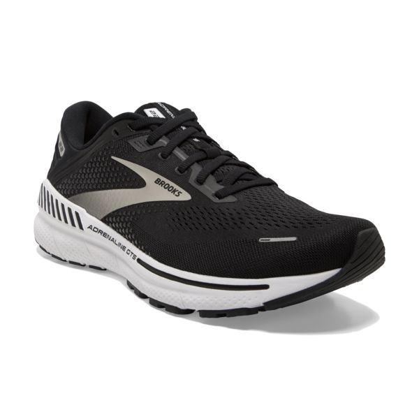 Brooks Adrenaline GTS 22 Men's Road Running Shoes Black / Silver / White | USA-451890