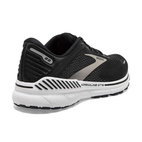 Brooks Adrenaline GTS 22 Men's Road Running Shoes Black / Silver / White | USA-451890